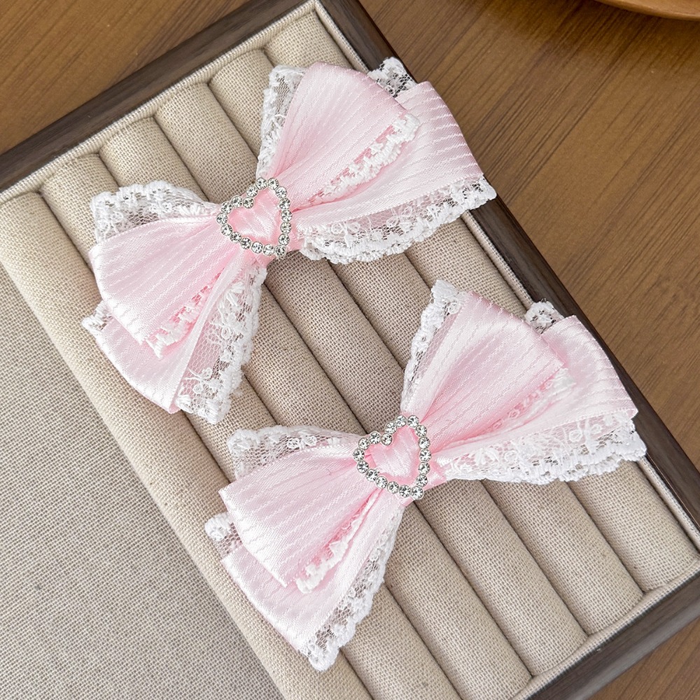 Lace Ribbon Trim - 1 paire de pinces à cheveux