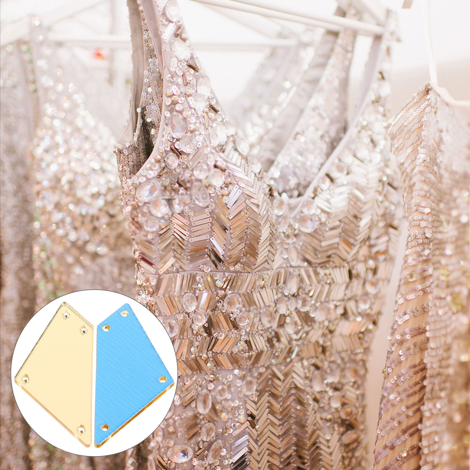 Sew On Rhinestone - 50 pièces de strass en acrylique