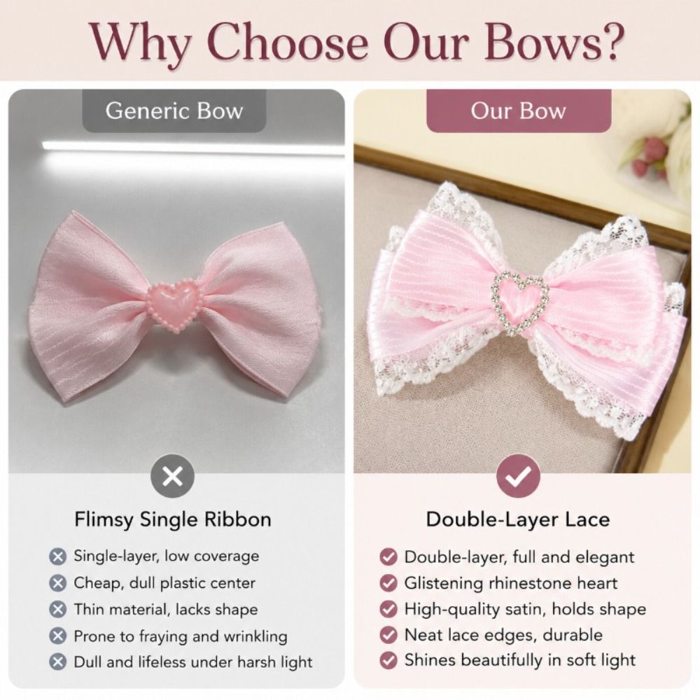 1 paire de pinces à cheveux av - Lace Ribbon Trim avis et prix