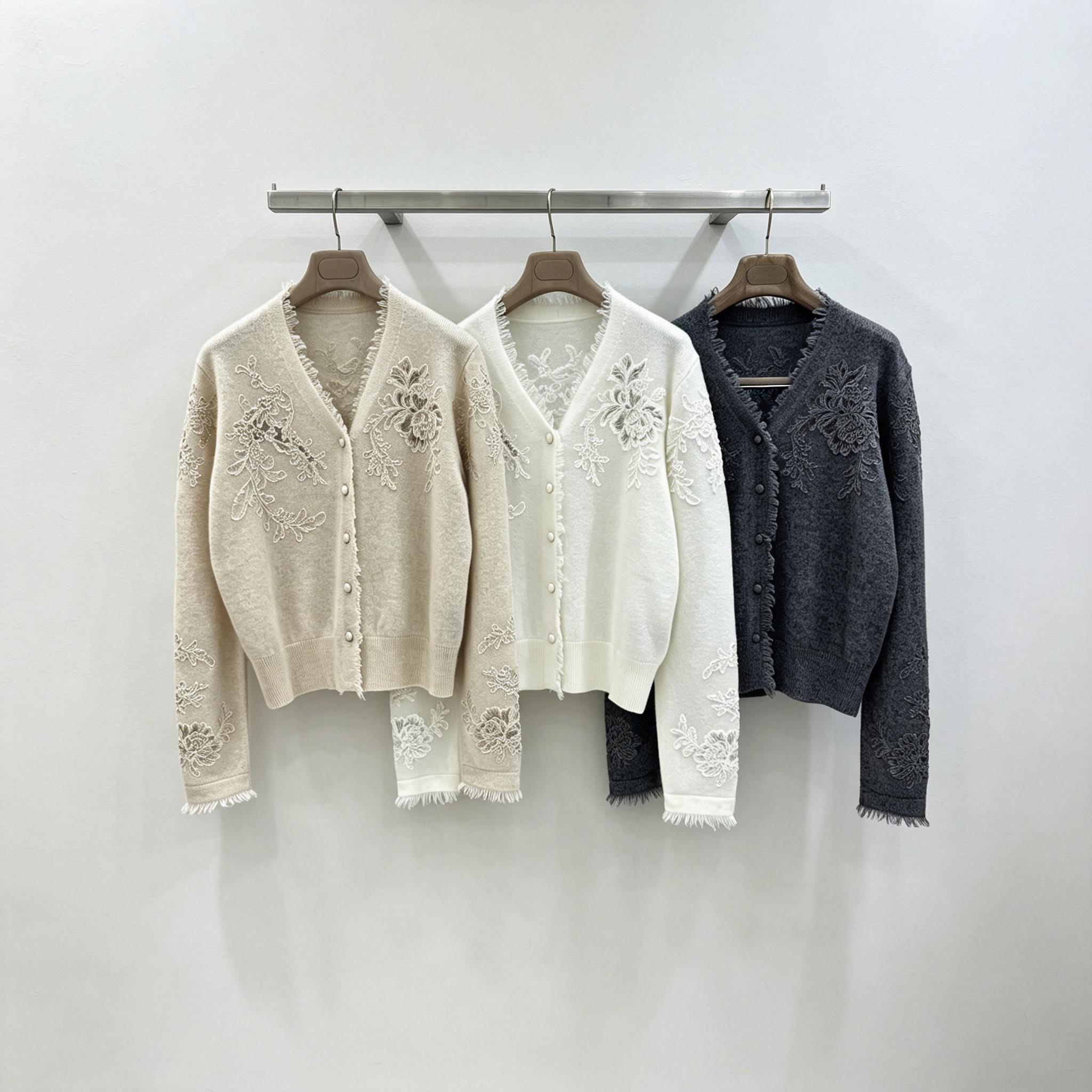 Cardigan en tricot à col en V  - Tassel Fringe Trim avis et prix