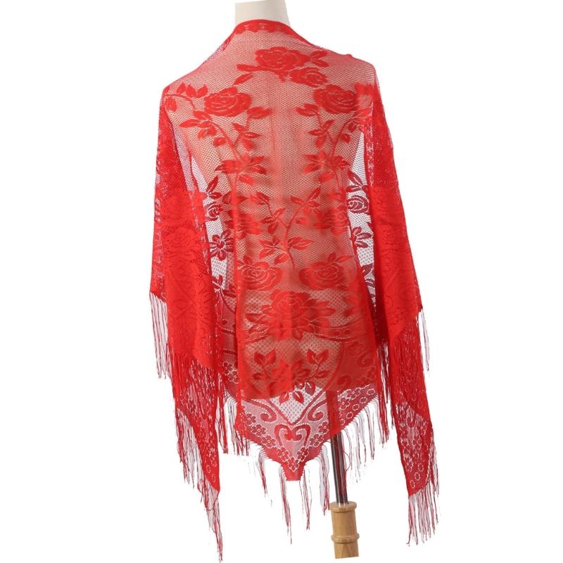 Écharpe élégante en dentelle a - Tassel Fringe Trim avis et prix